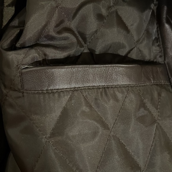 Men’s Big and Tall Size 4X Dark Brown Leather Bomber Jacket - Picture 5 of 7